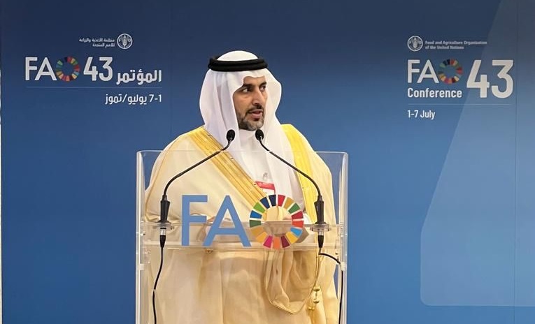 Saudi Arabia confirms support for FAO in achieving water, food security, combating hunger