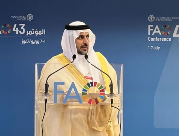 Saudi Arabia confirms support for FAO in achieving water, food security, combating hunger